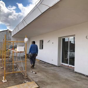 trabajos realizados en la construcción de las casas